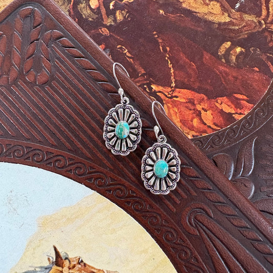 Mini Concho Hook Earrings - Boho Sol