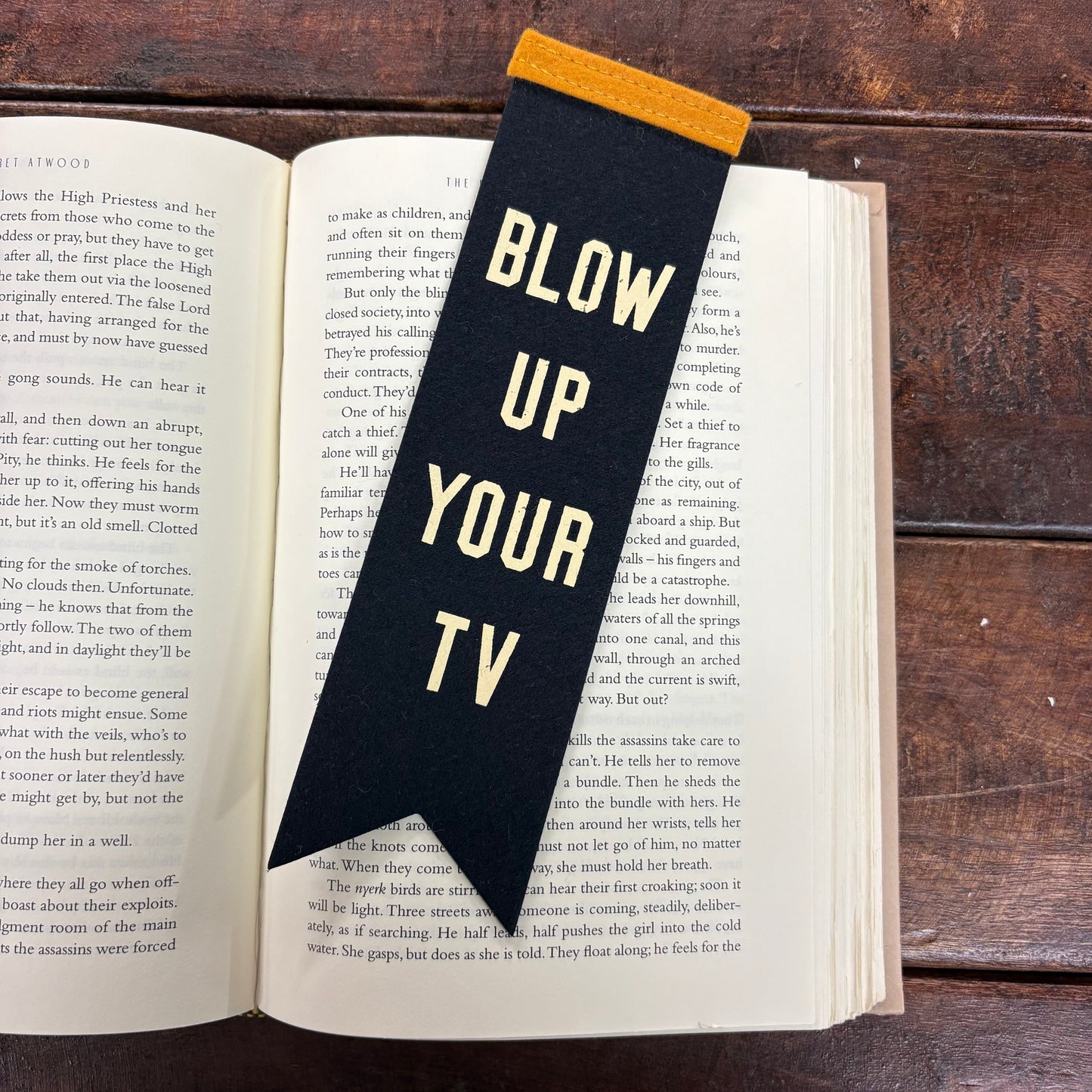 Blow Up Your TV Bookmark - Oxford Pennant