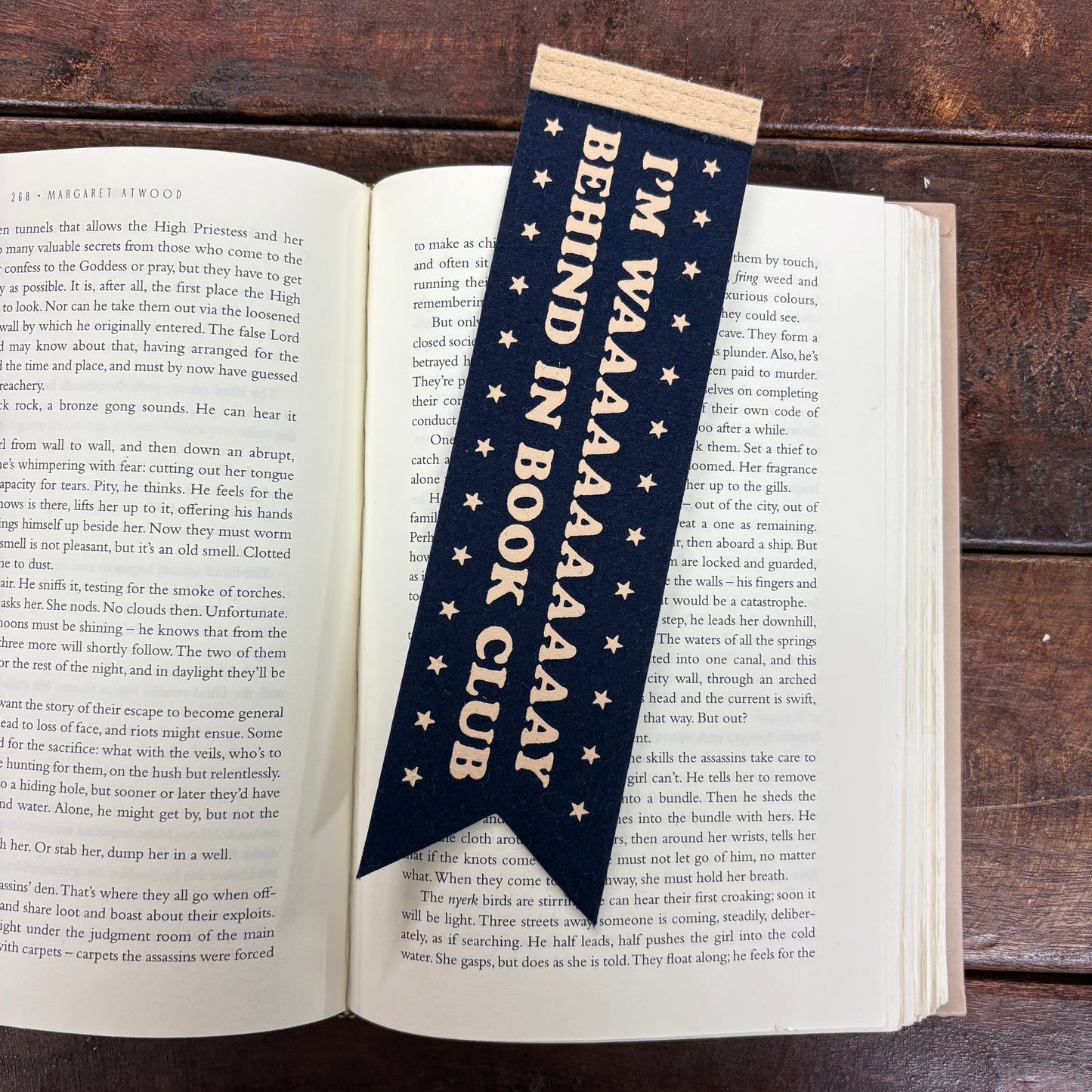 Behind In Book Club Bookmark - Oxford Pennant