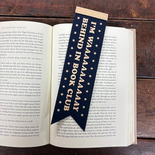 Behind In Book Club Bookmark - Oxford Pennant