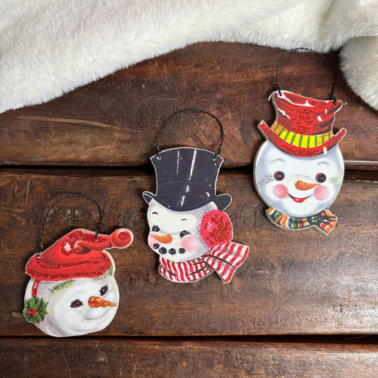 Snowman Ornaments - Primitives By Kathy