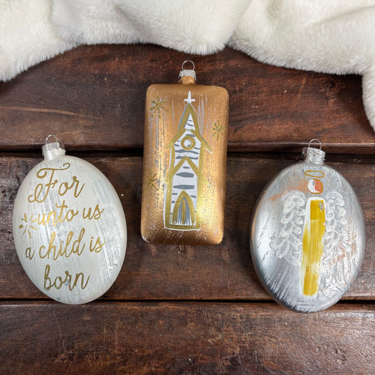 Painted Ceramic Ornaments - Mud Pie