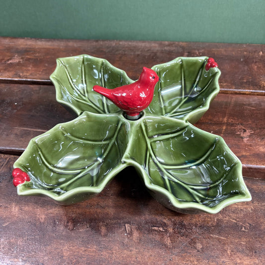 Quad Holly Tidbit Bowl - Mud Pie