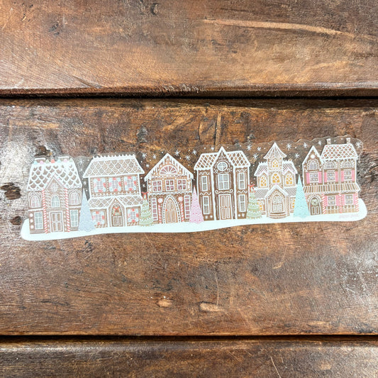 Gingerbread Village Transparent Bookmark - Pippi Post
