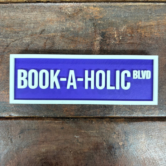 Book-A-Holic Blvd Sign - The Crafted Nook