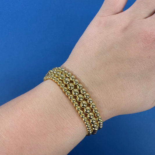 Large Gold Beaded Bracelets - Girlie Girl Originals