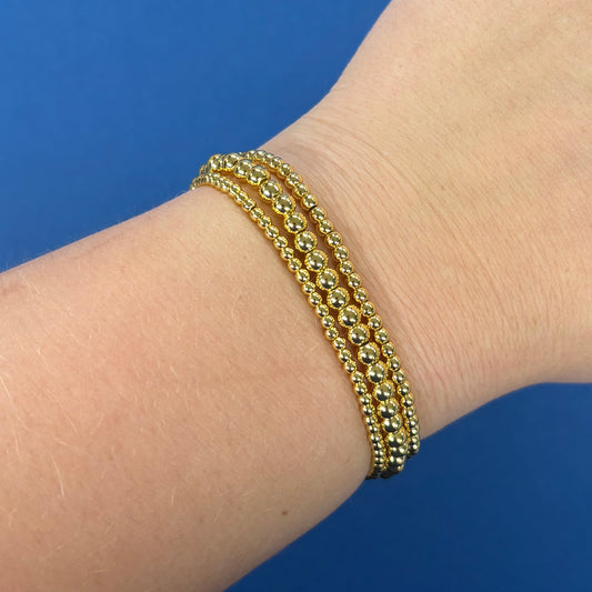 Small Gold Beaded Bracelets - Girlie Girl Originals