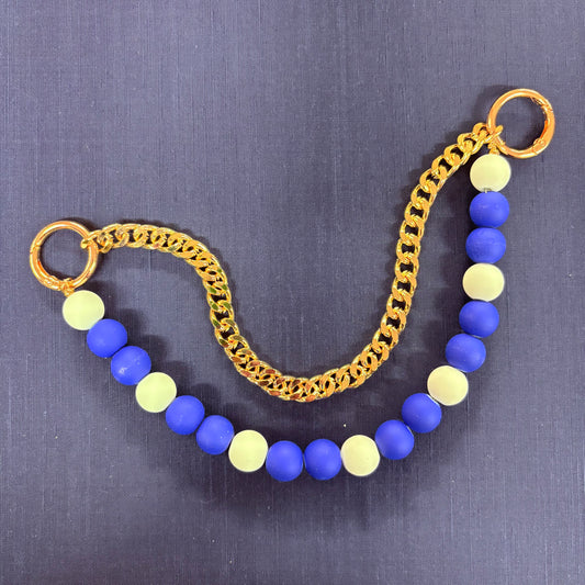 Game Day Dual Strand Blue Bag Charm - Sophia Collection
