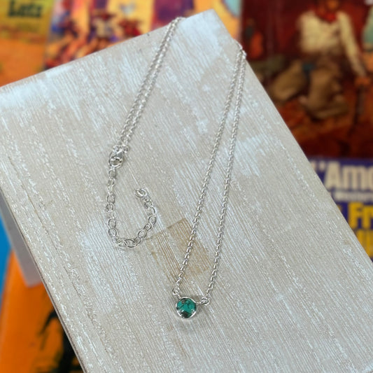 Turquoise Dainty Dot Necklace - Boho Sol