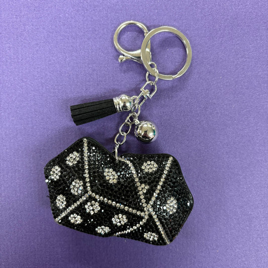 Black Dice Keychain/Bag Charm - Sophia Collection