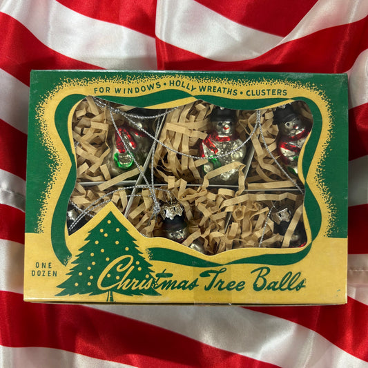 Vintage Snowman Ornament Set - Primitives By Kathy