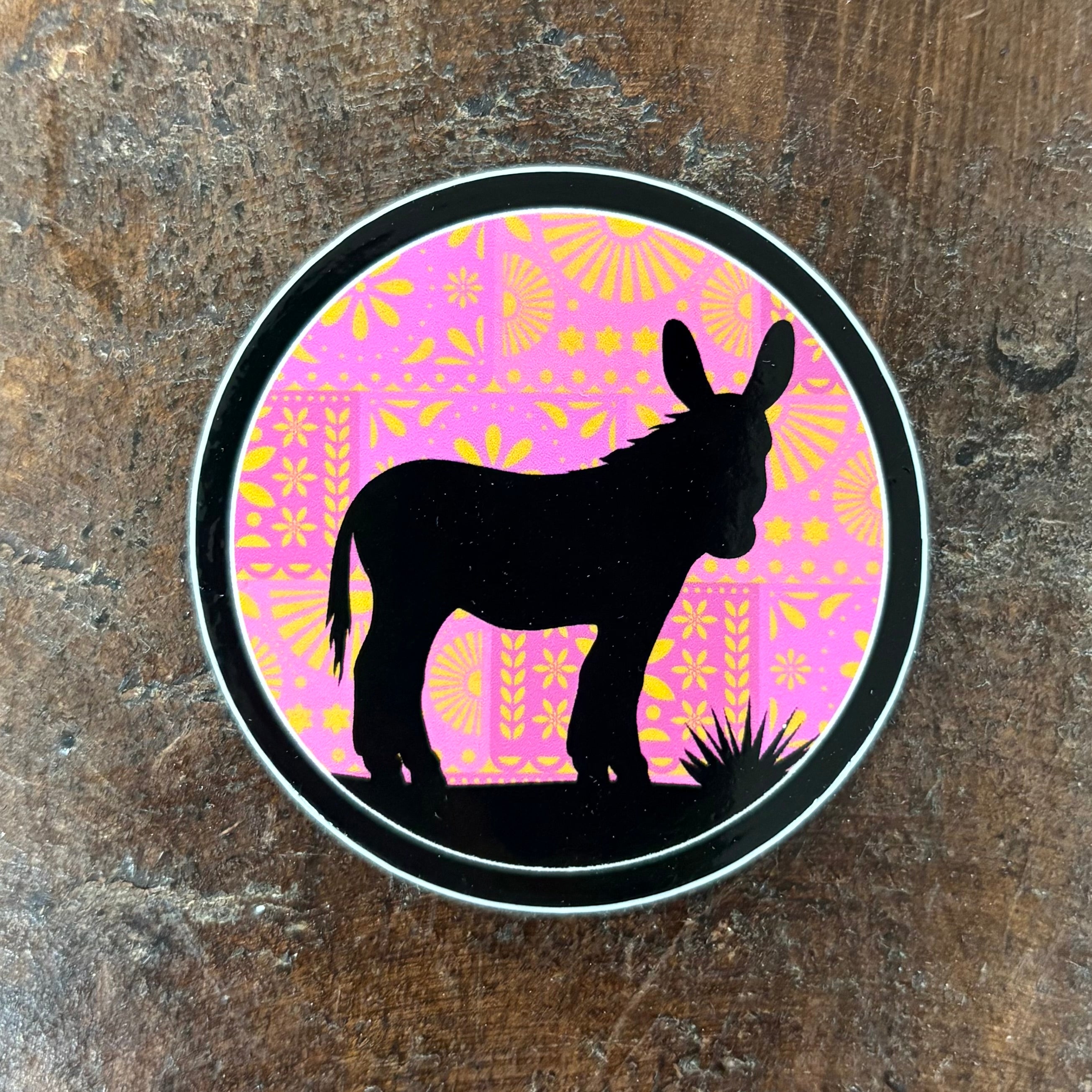 Pink Denkat Pink Donkey Sticker – Frames Etc