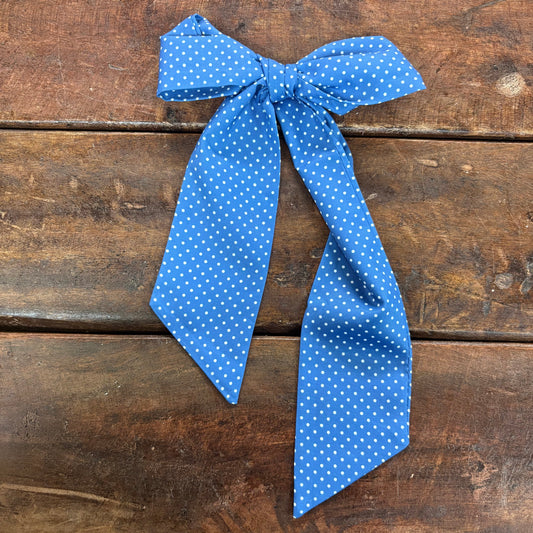 Blue Mini Polka Dot Twilly - Accity