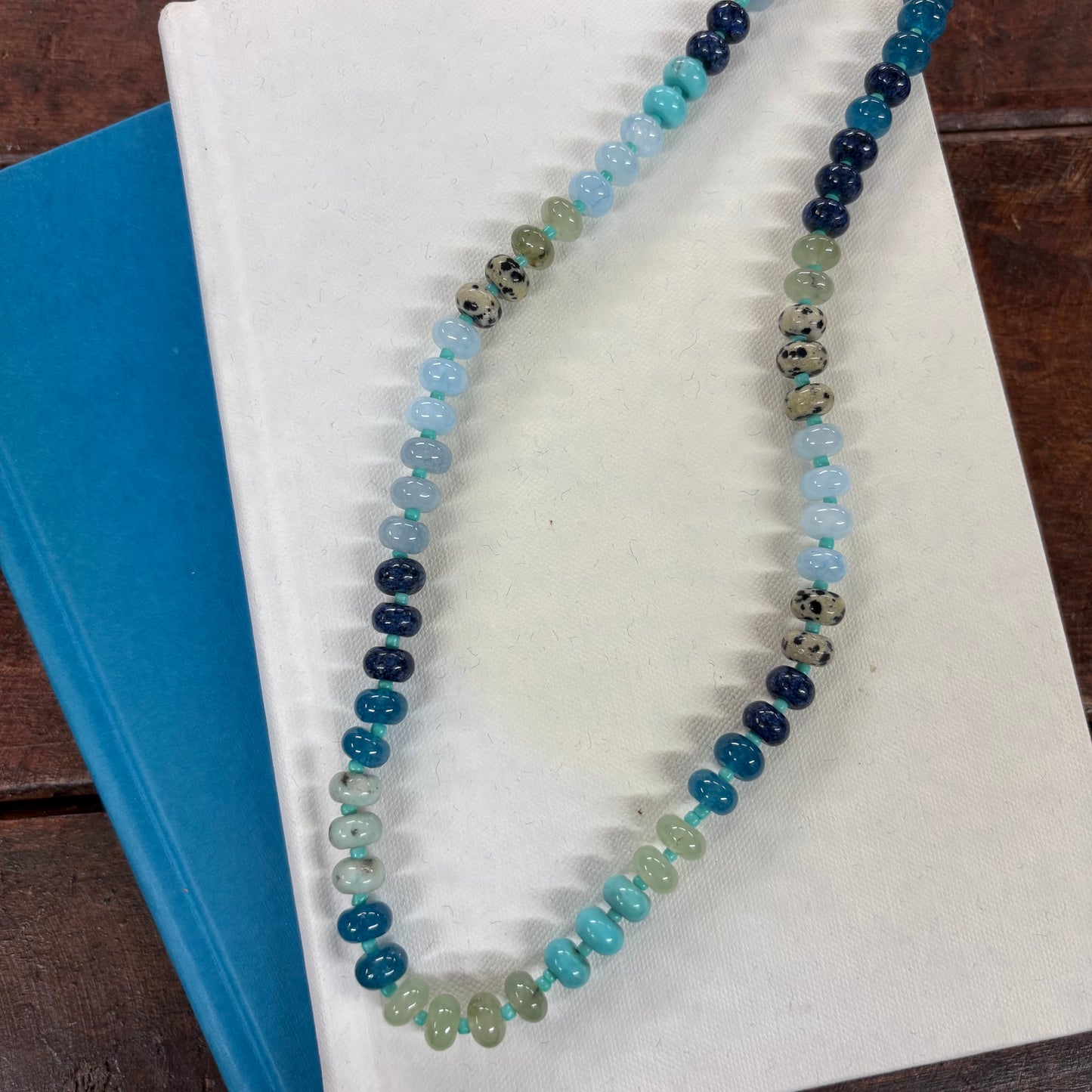 Blue Natural Stone Multi Necklace - JOSSLYN