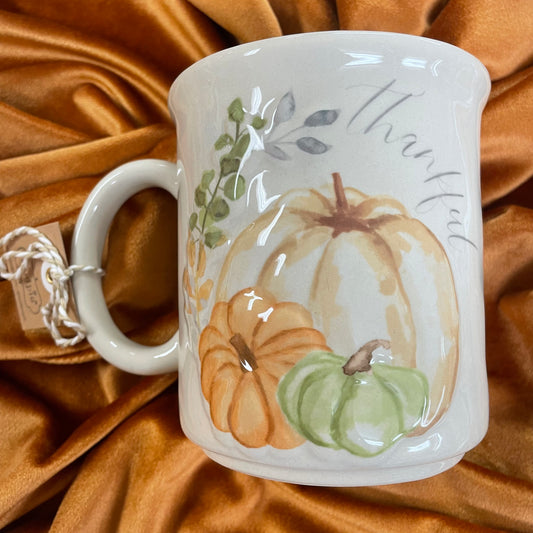 Thankful Pumpkin Mug- Mud Pie