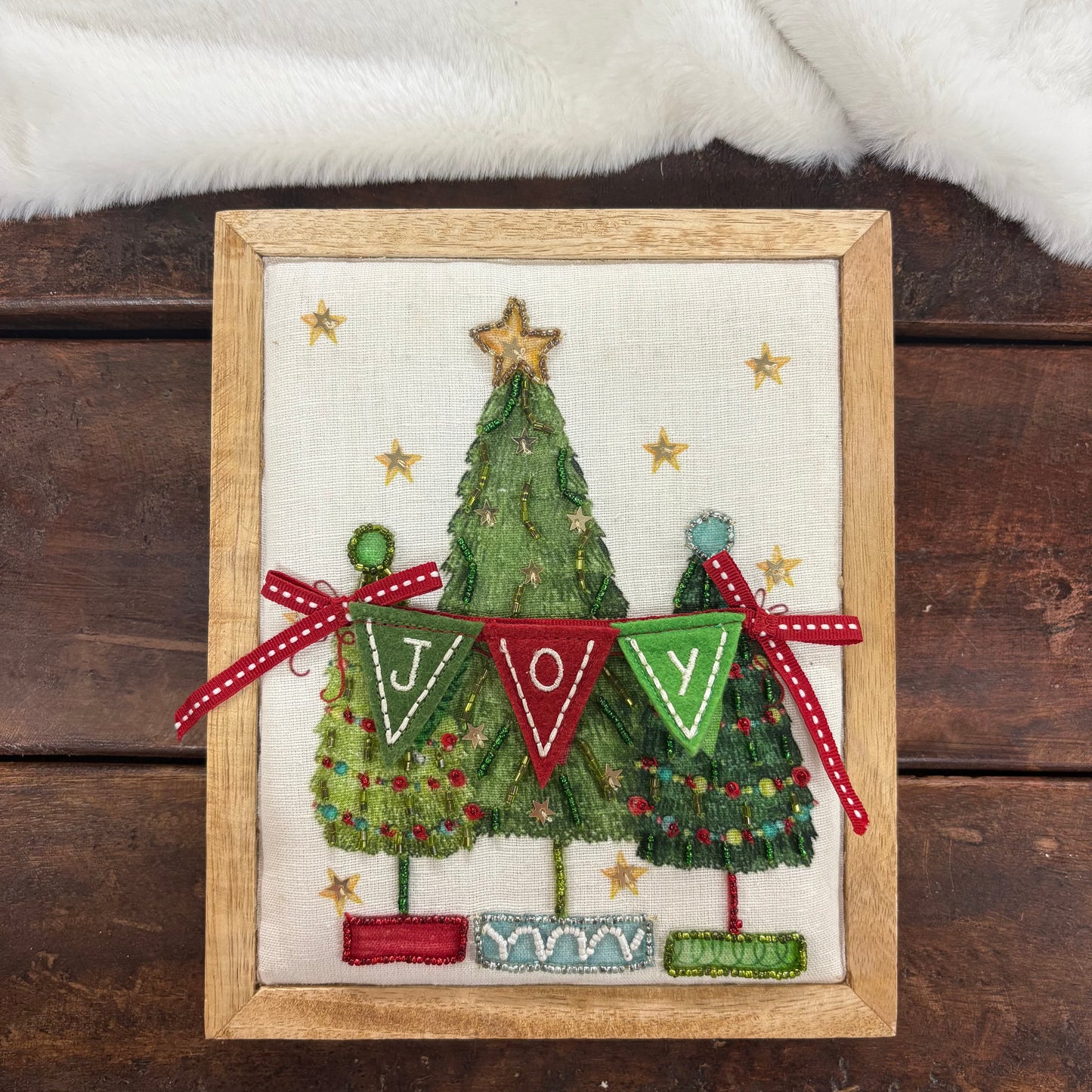 Embellished Joy/Trees Shelf Sitter - C and F