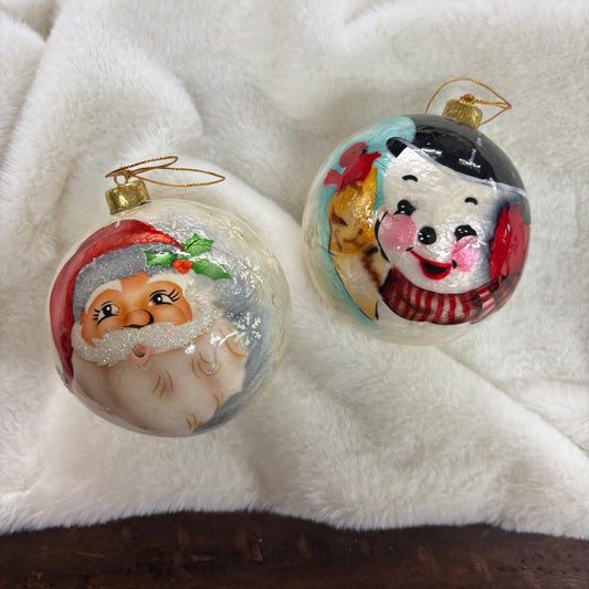 Vintage Style Round Ornaments - C and F