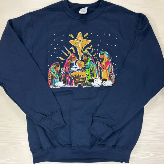 Navy Nativity Sweatshirt - Texas True