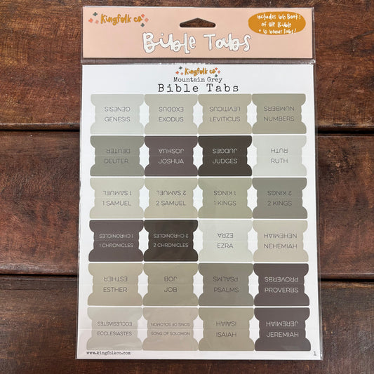 Mountain Grey Bible Tabs - Kingfolk Co.