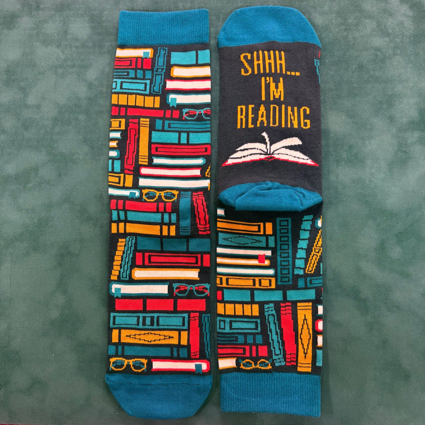 Shhh I'm Reading Socks - Lavley