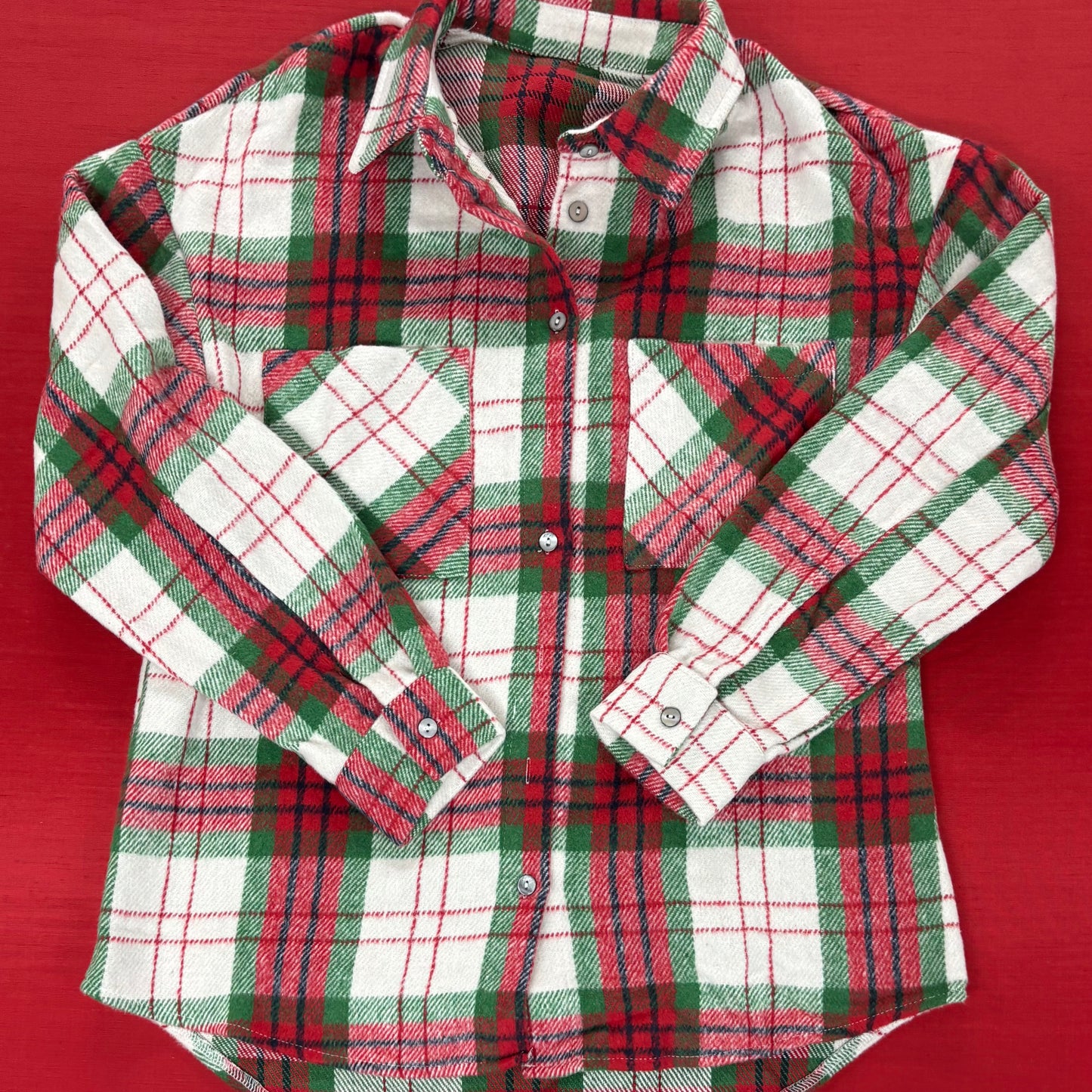 Christmas Plaid Shacket - LA Society