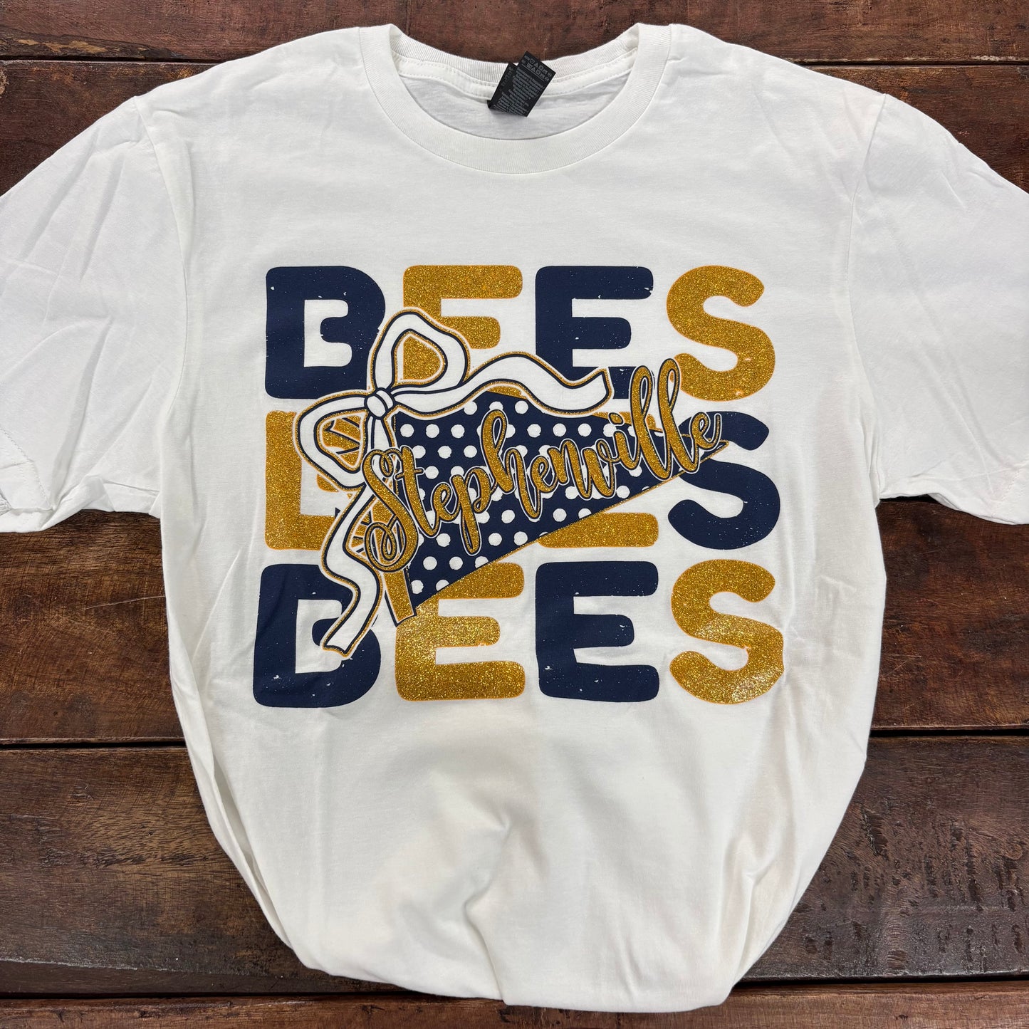 Bees Glitter Pennant Tee - STAT