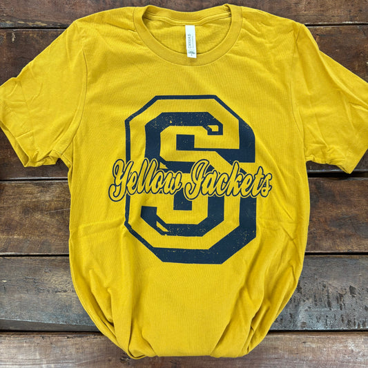 Retro S Mustard Tee - STAT