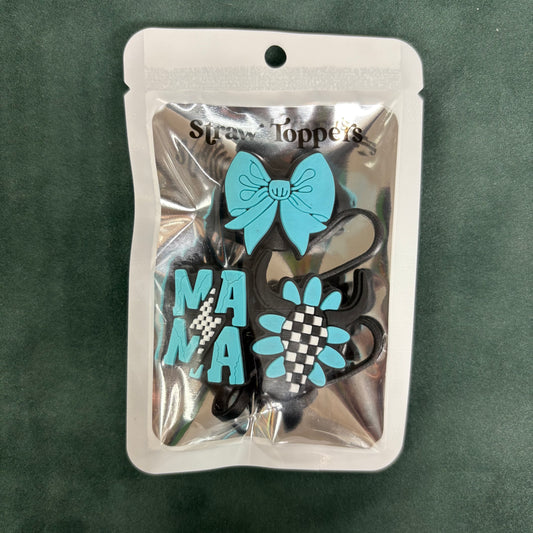 Turquoise Mama Straw Toppers