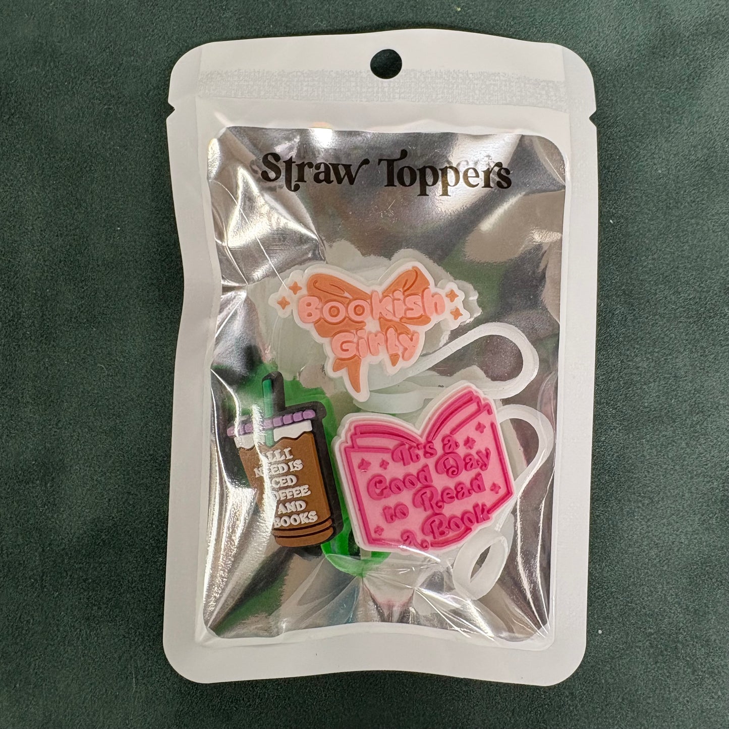 Bookish Girly Straw Toppers