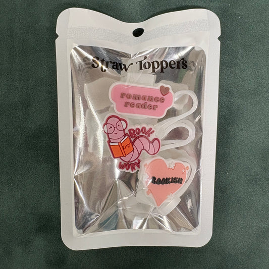 Romance Reader Straw Toppers