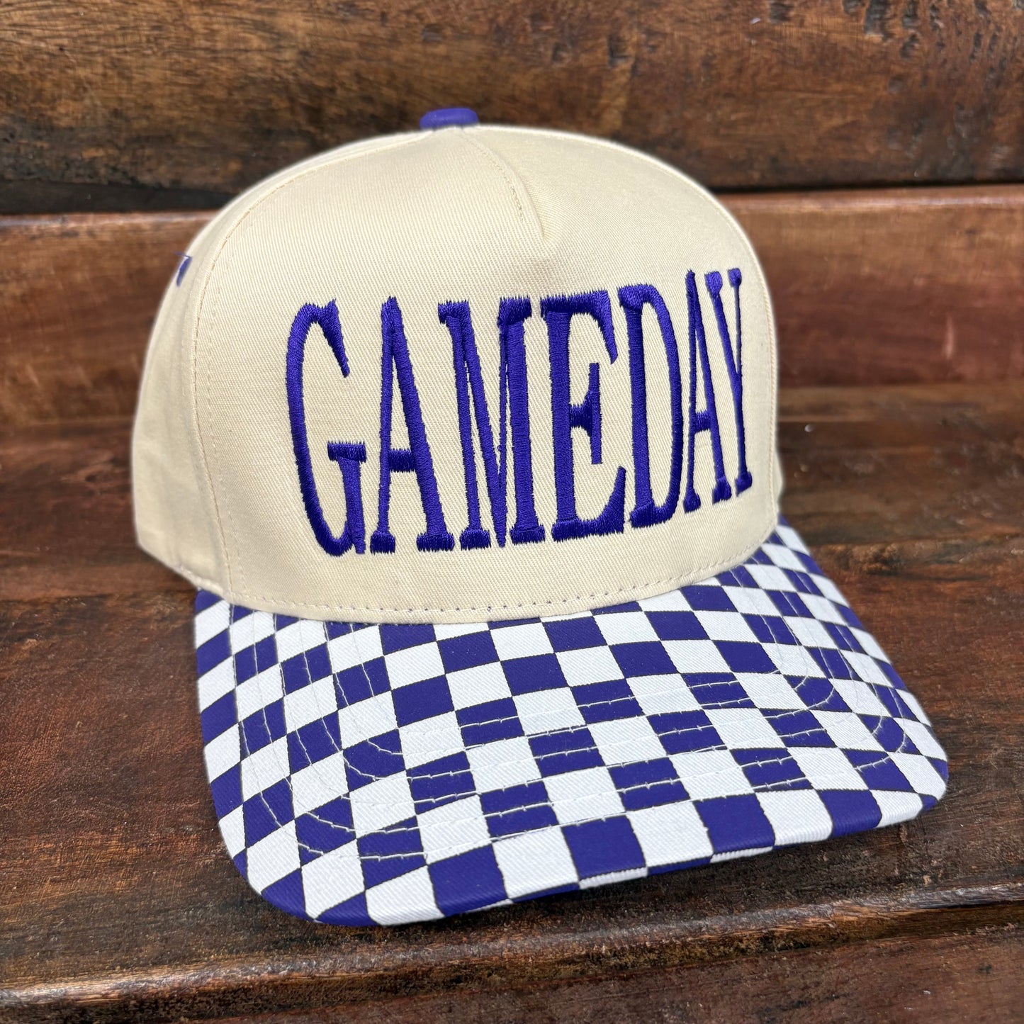 Gameday Checkered Purple Cap - P&PD