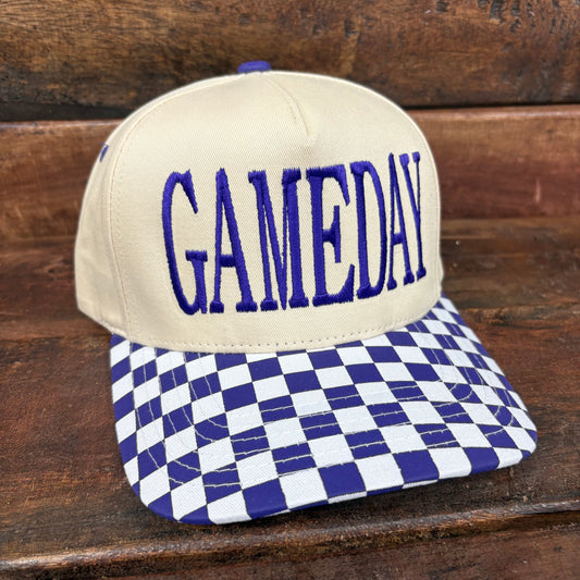 Gameday Checkered Purple Cap - P&PD
