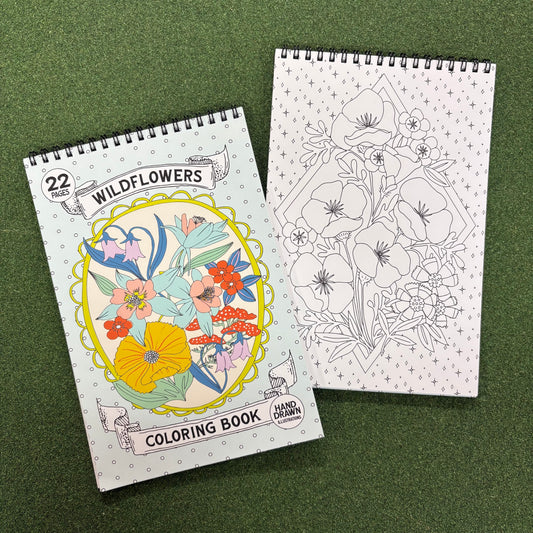 Wildflowers Premium Coloring Book - Antiquaria Mercantile