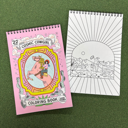 Cosmic Cowgirl Premium Coloring Book - Antiquaria Mercantile