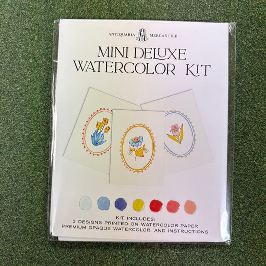 Folk Flowers Mini Watercolor Painting Kit - Antiquaria Mercantile