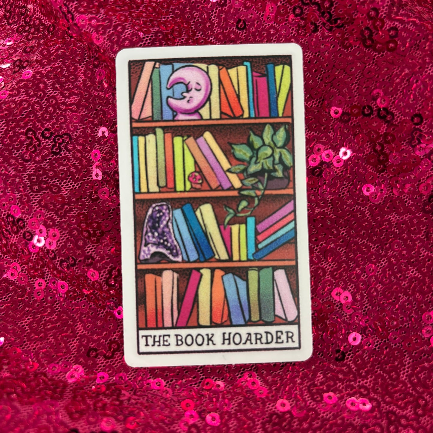 The Book Hoarder Tarot Card Sticker - Big Moods