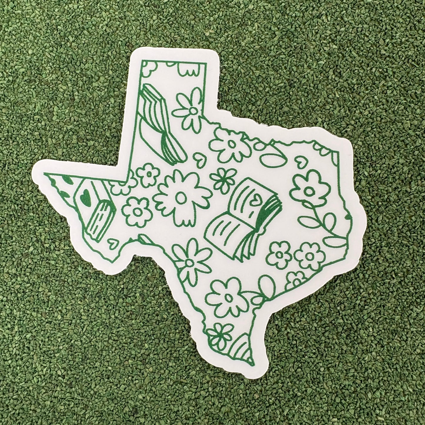 Texas Bookish Pattern Sticker - Big Moods