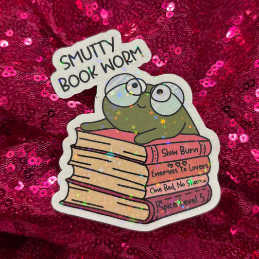 Smutty Bookworm Sticker - Purely Bookish