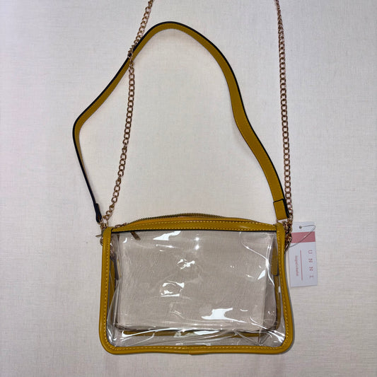 Mustard Clear Rectangle Crossbody Bag - Hana