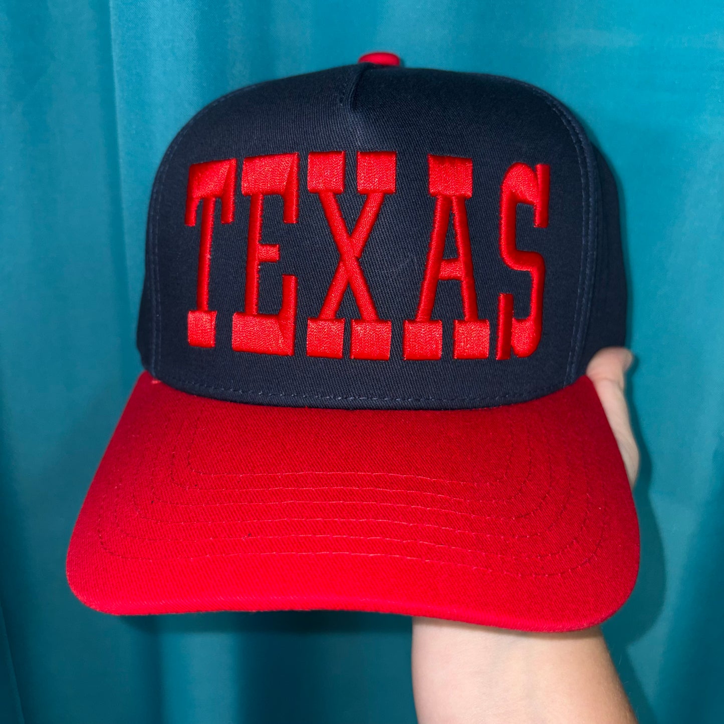Navy and Red Texas Cap - Hana