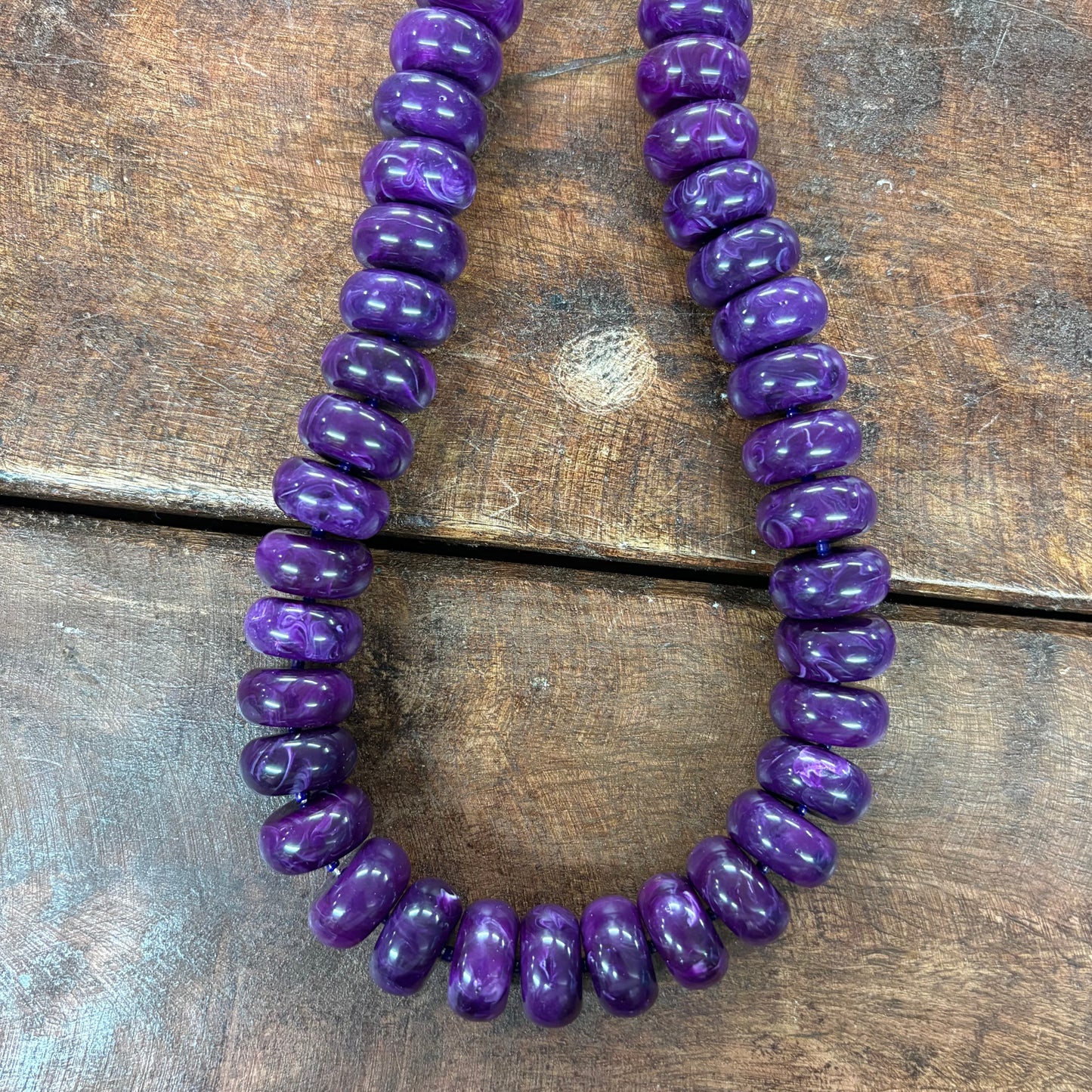 Pipestone Marble Beaded Necklace - Caroline Hill