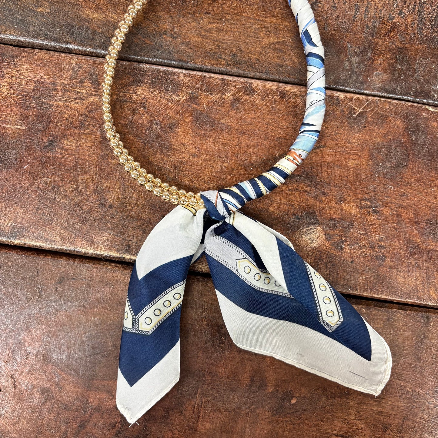 Laya Beaded Scarf Collar Necklace - Caroline Hill