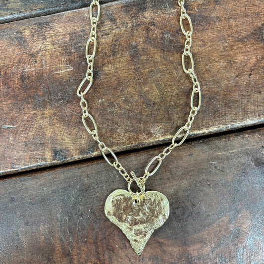 Jovie Pendant Heart Toggle Necklace - Caroline Hill