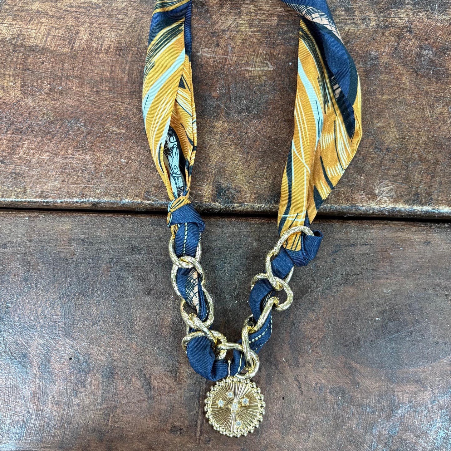 Sarah Scarf Charm Necklace - Caroline Hill
