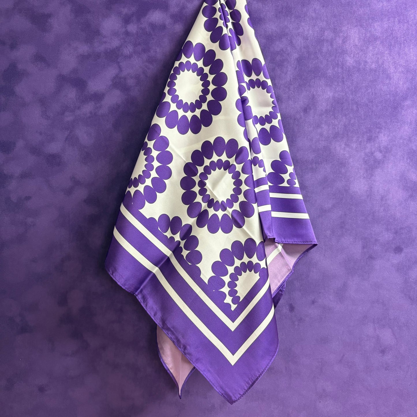 Purple Lucy Floral Scarf - Caroline Hill