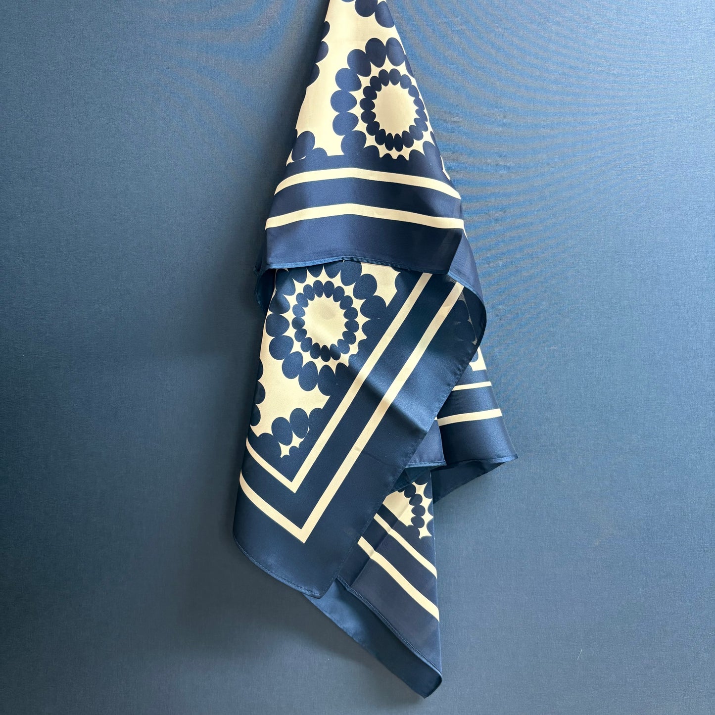 Navy Lucy Floral Scarf - Caroline Hill