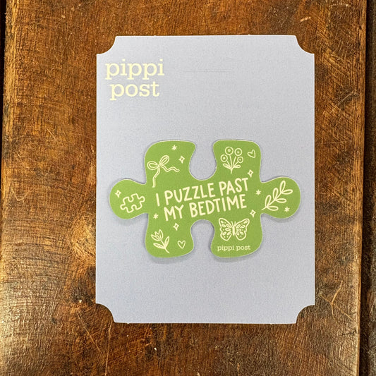 I Puzzle Past My Bedtime Sticker - Pippi Post