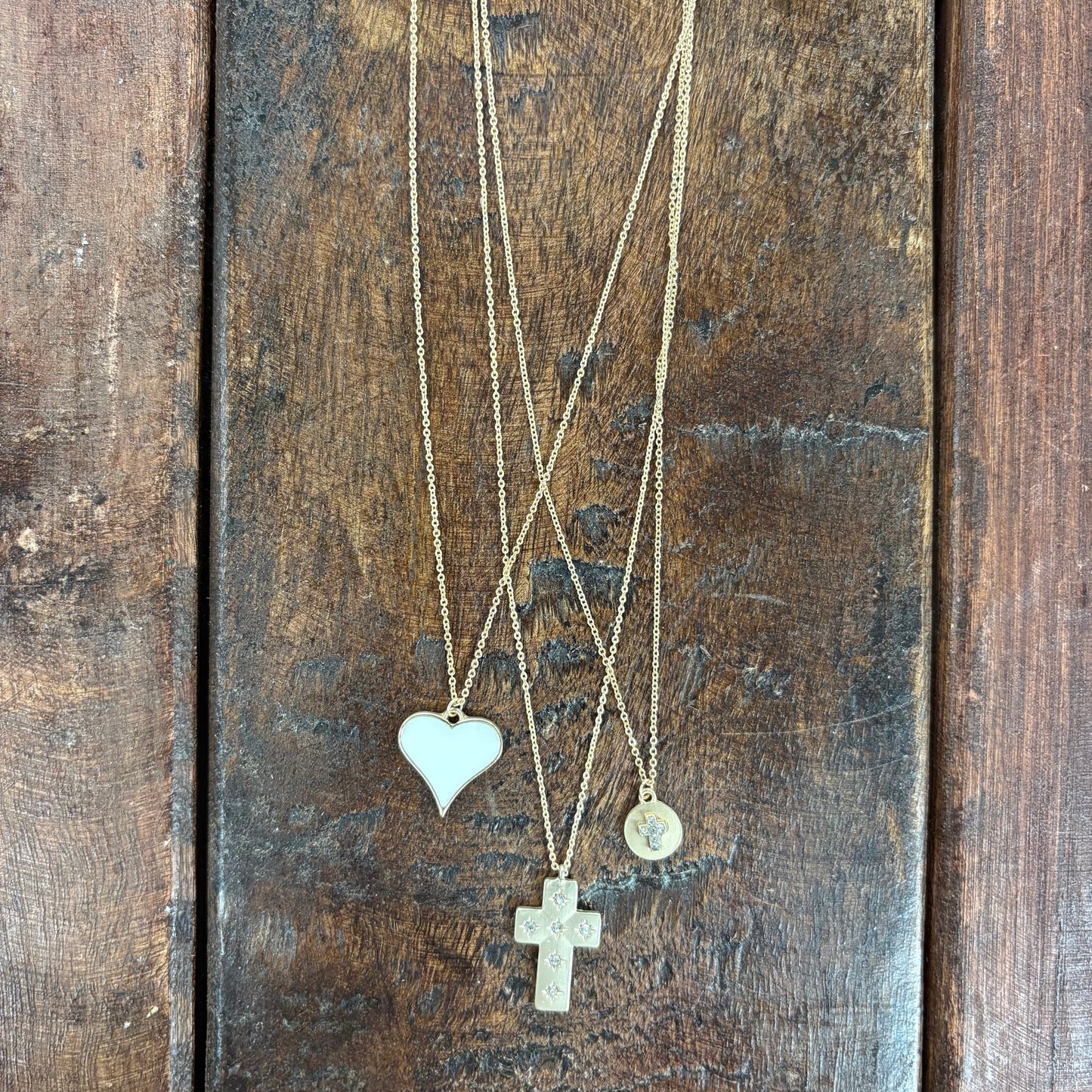 15" - 17" Layered Cross Necklace - Jane Marie