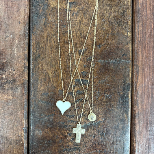 15" - 17" Layered Cross Necklace - Jane Marie