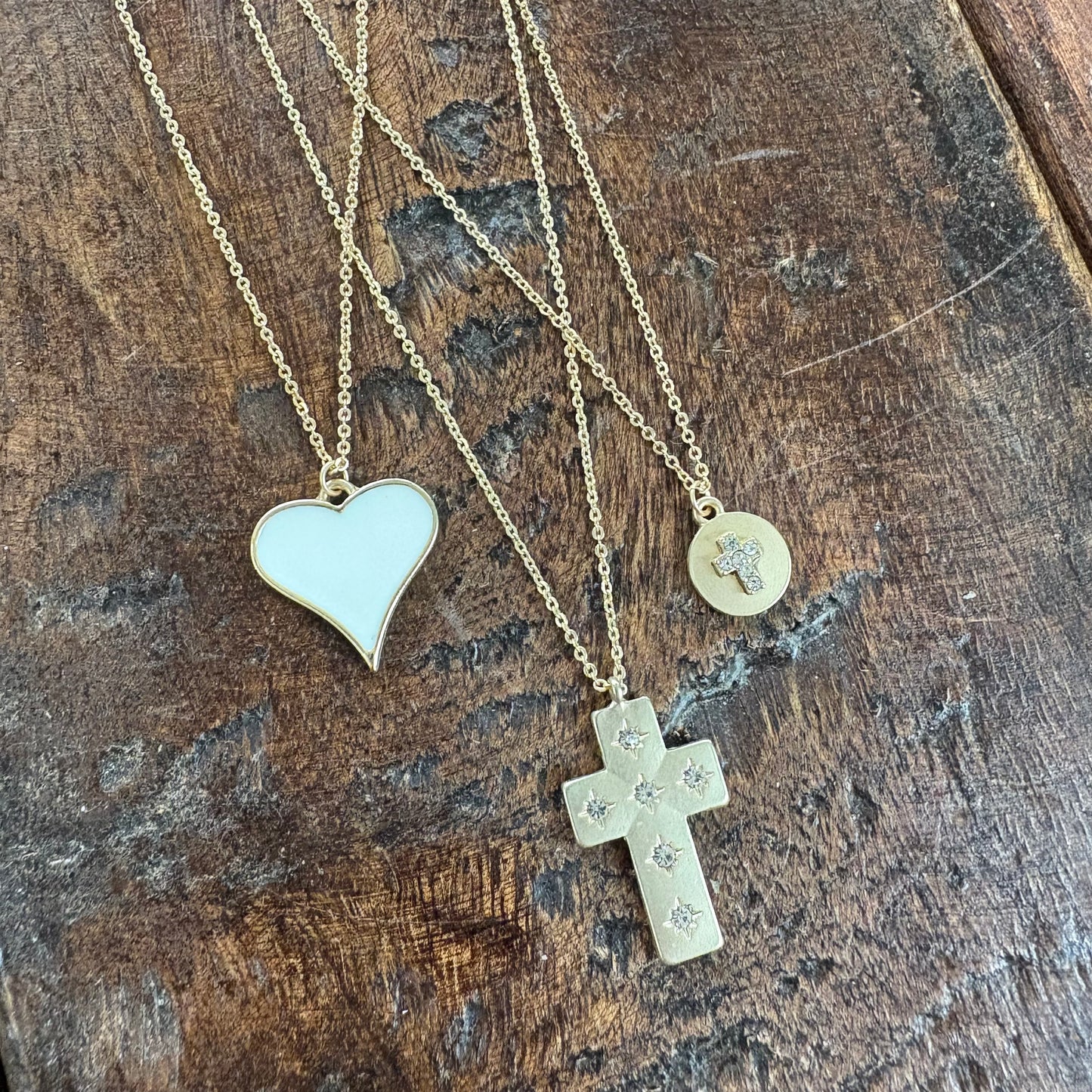 15" - 17" Layered Cross Necklace - Jane Marie